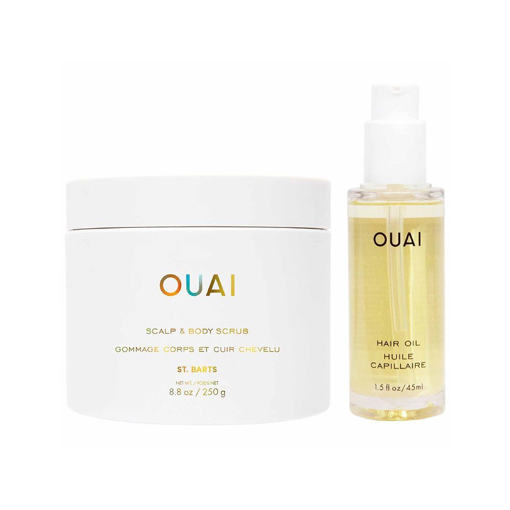 OUAI Scalp Scrub St. Barts & Hair Oil Set