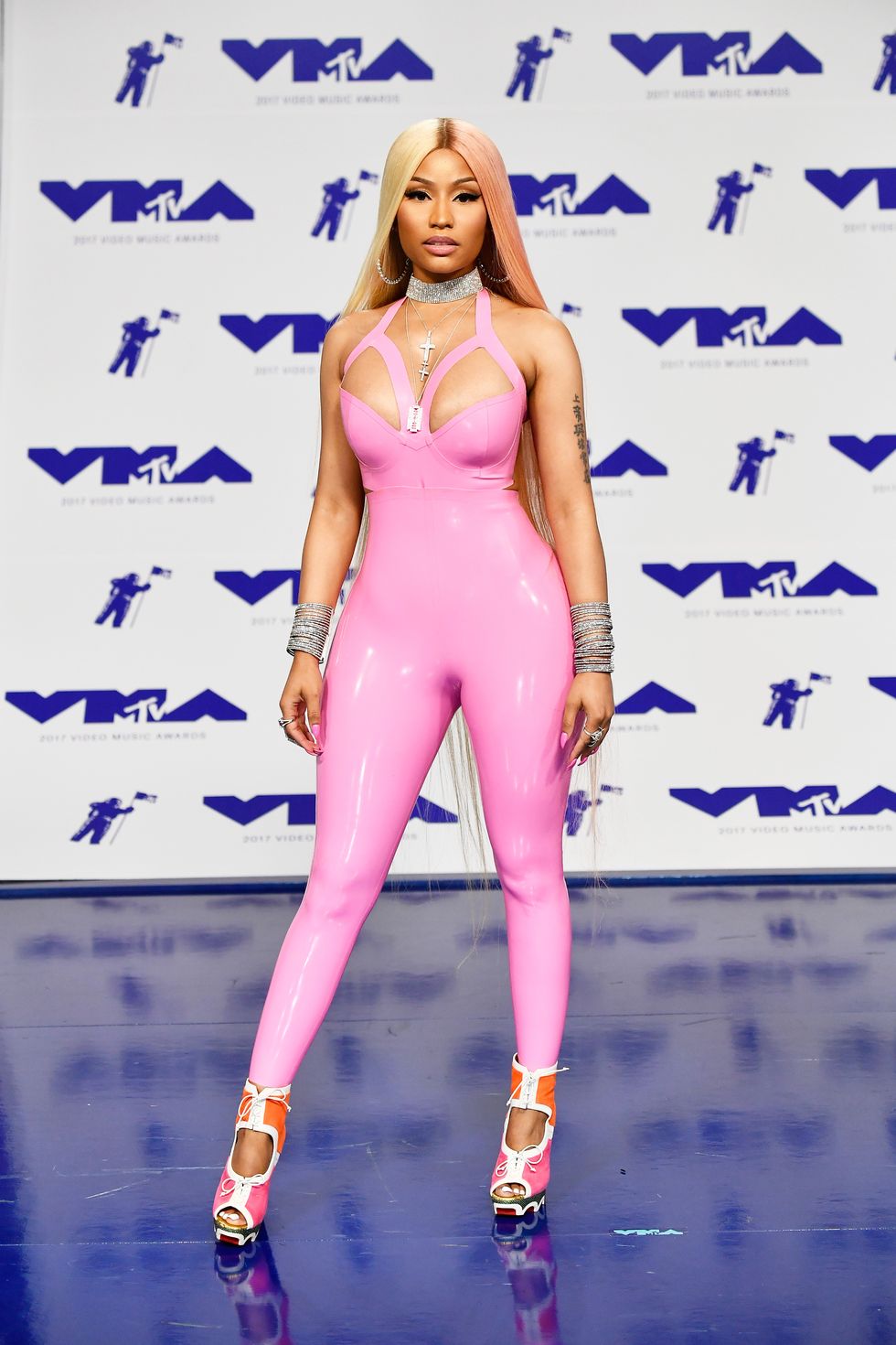 nicki minaj pleather outfit