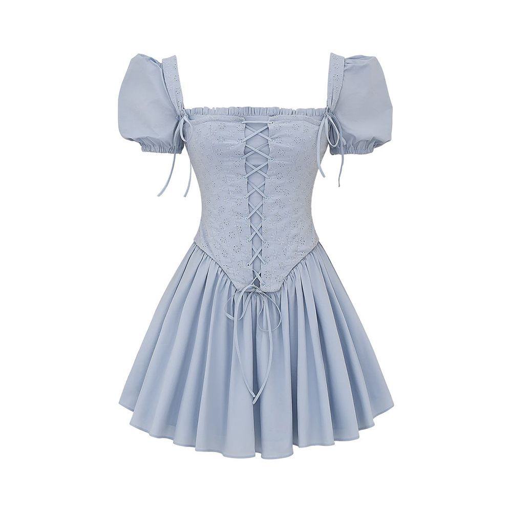 Broderie Anglaise Corset Bodice Minidress 