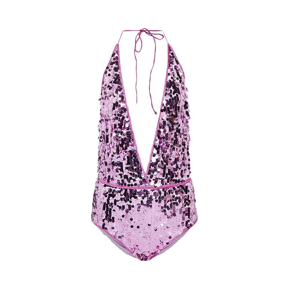 Sequined Halterneck Swimsuit