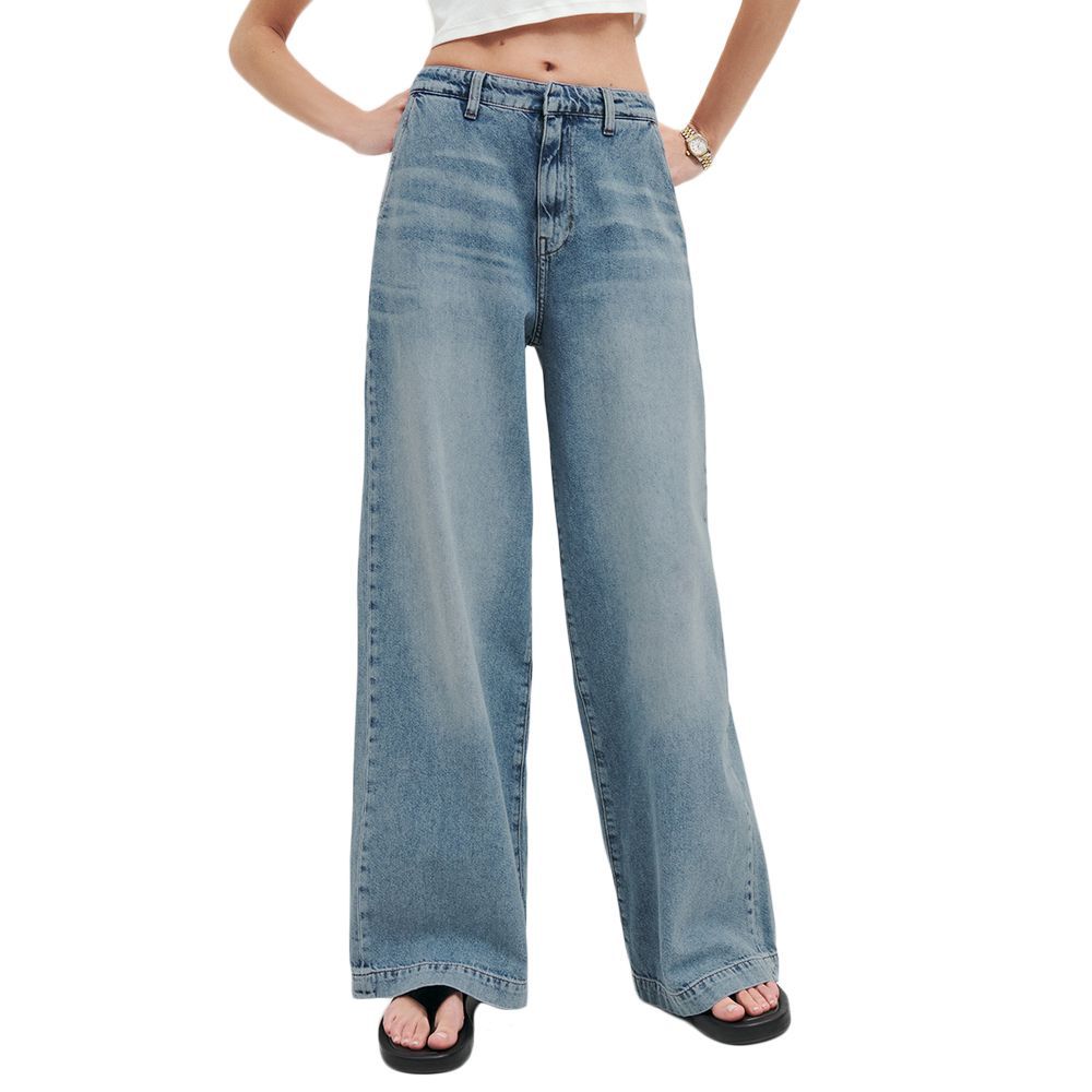 Tomas Super Wide Leg Slouch Trouser Jeans