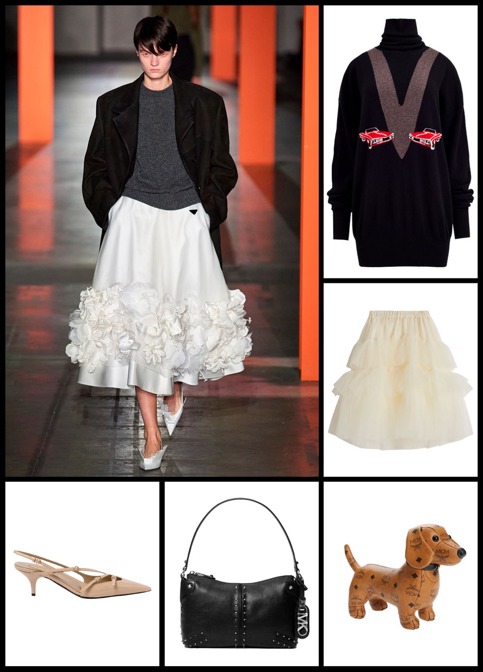 miu miu michael kors mcm simone rocha khaite prada full skirt fall trends 2023