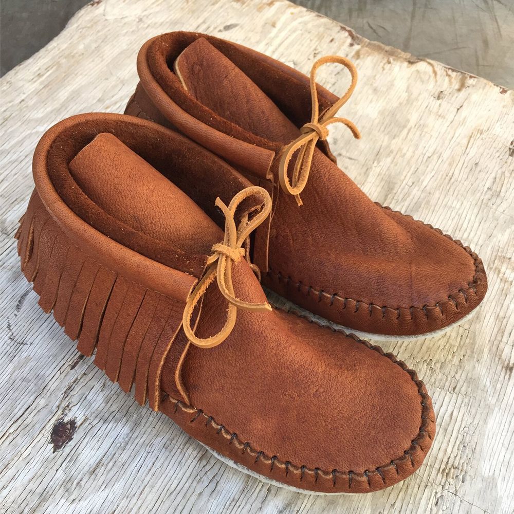 Cork Fringe Moccasins with Vibram sole