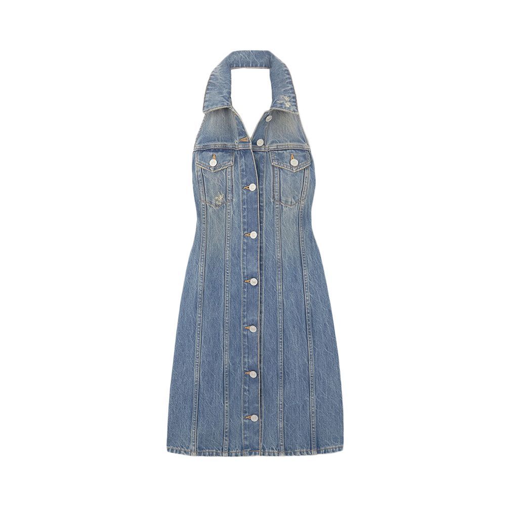 Denim Halterneck Dress