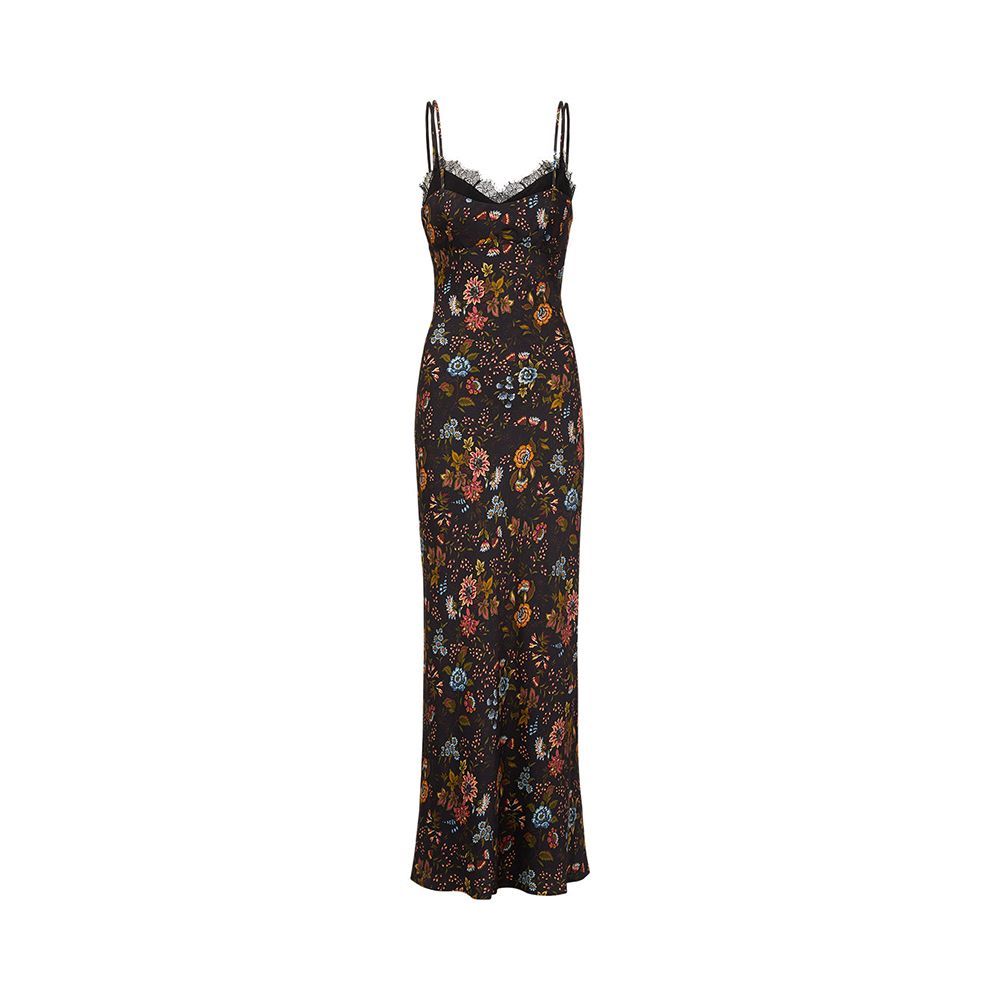 Bixie Floral Stretch-Silk Maxi Dress