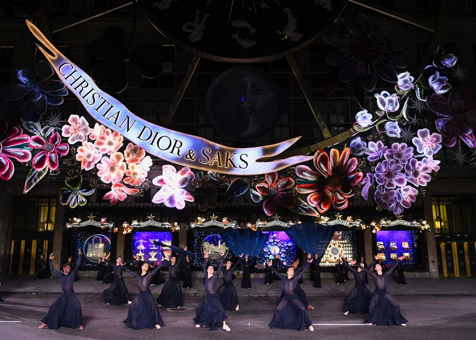 dancers during the window unveiling