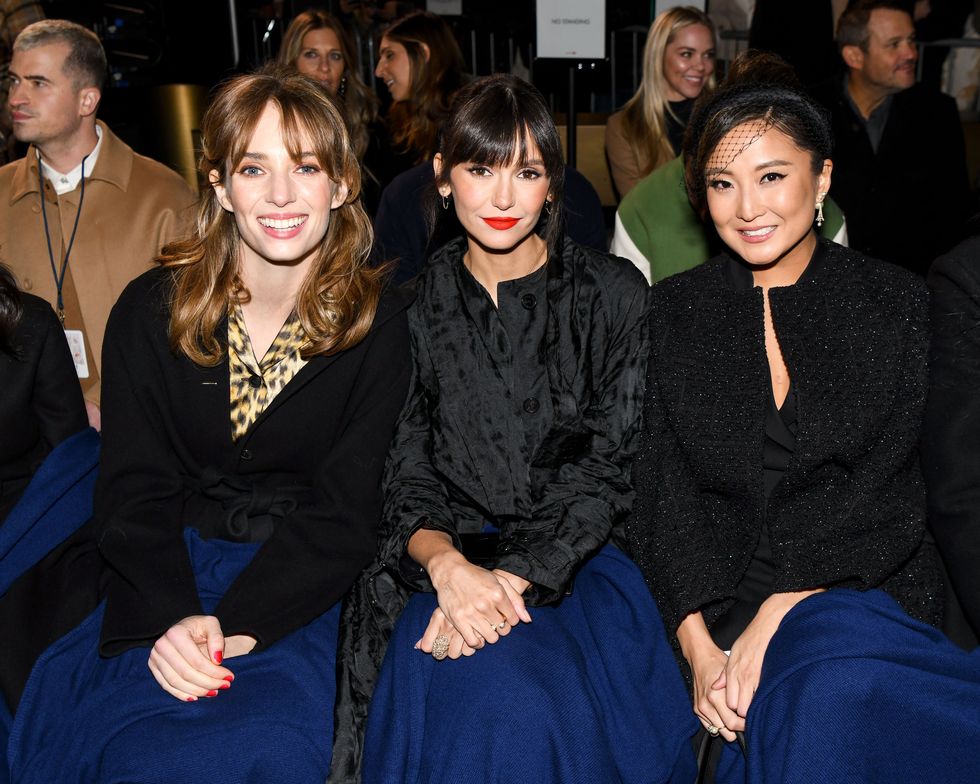 maya hawke, nina dobrev, and ashley park