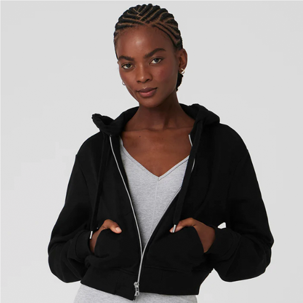 Routine Cropped Zip Hoodie