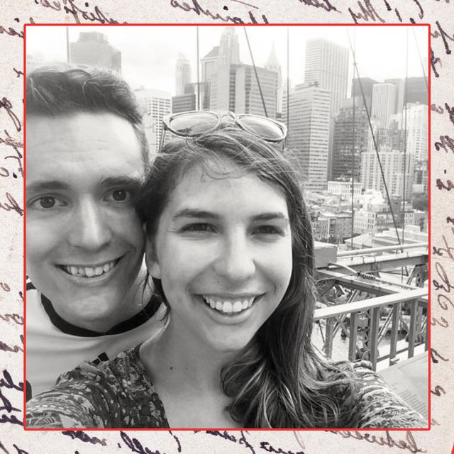 the author and her boyfriend on the brooklyn bridge