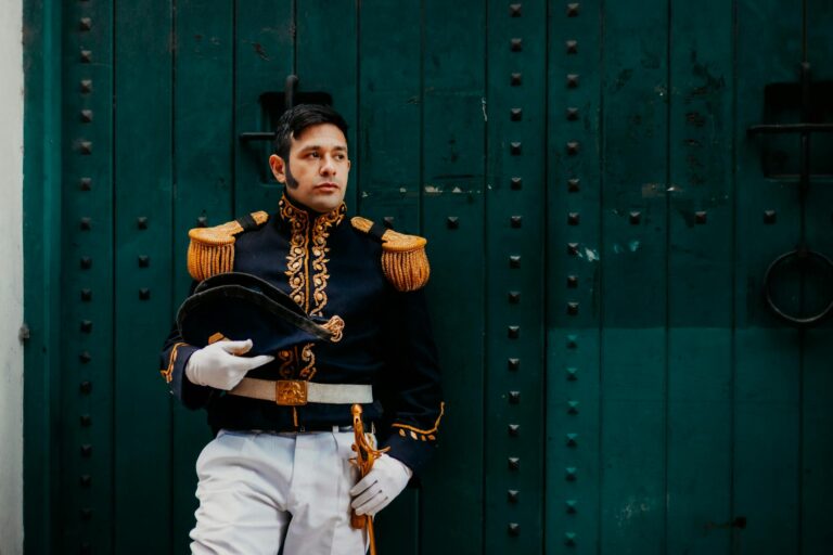 How Military Surplus Jackets Became Hollywood’s Red Carpet Statement Piece Close-up of authentic vintage military surplus field jacket showing detailed construction and weathered fabric