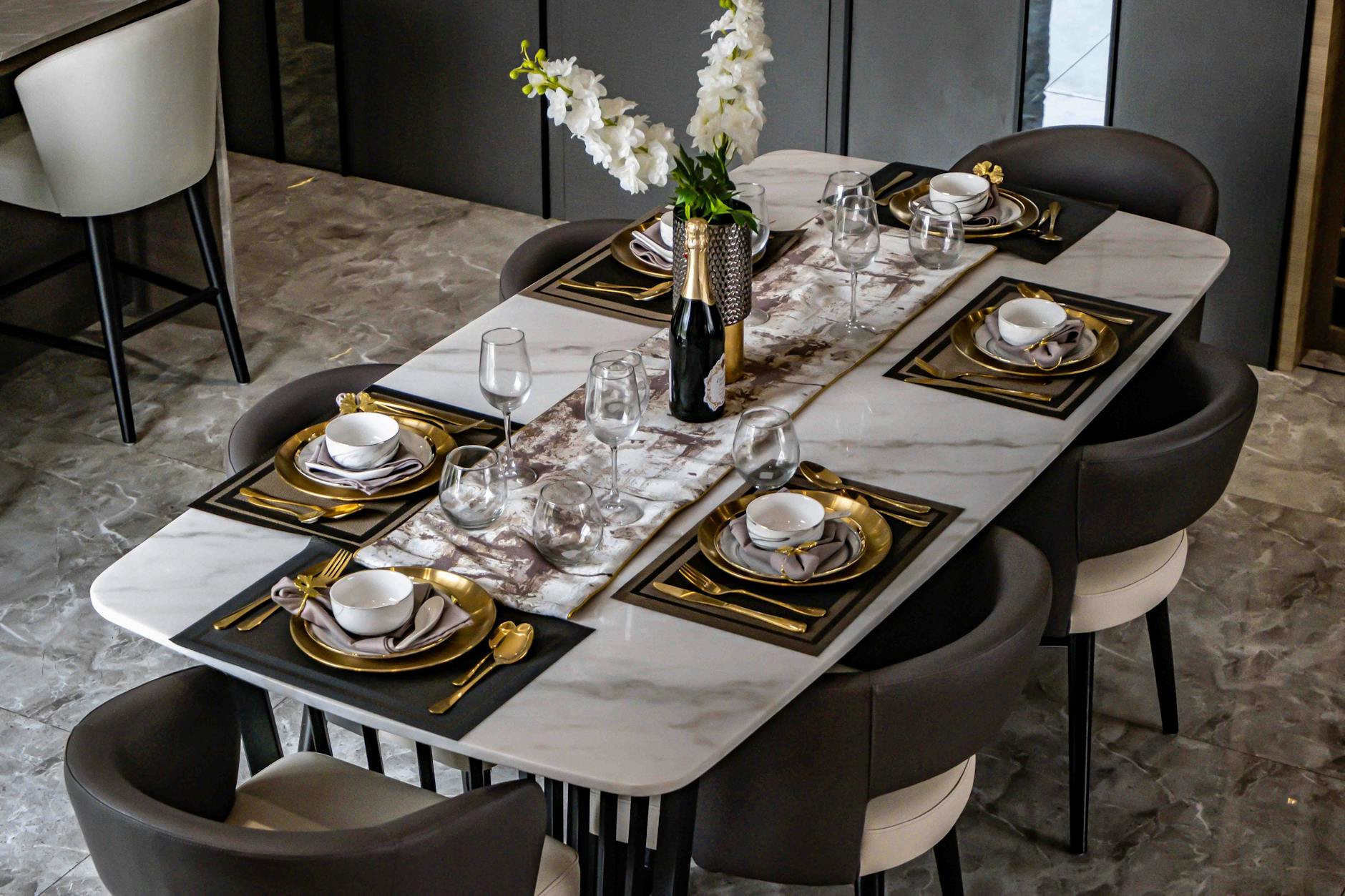 Elegant dining setup representing high-end lifestyle services and professional meal planning