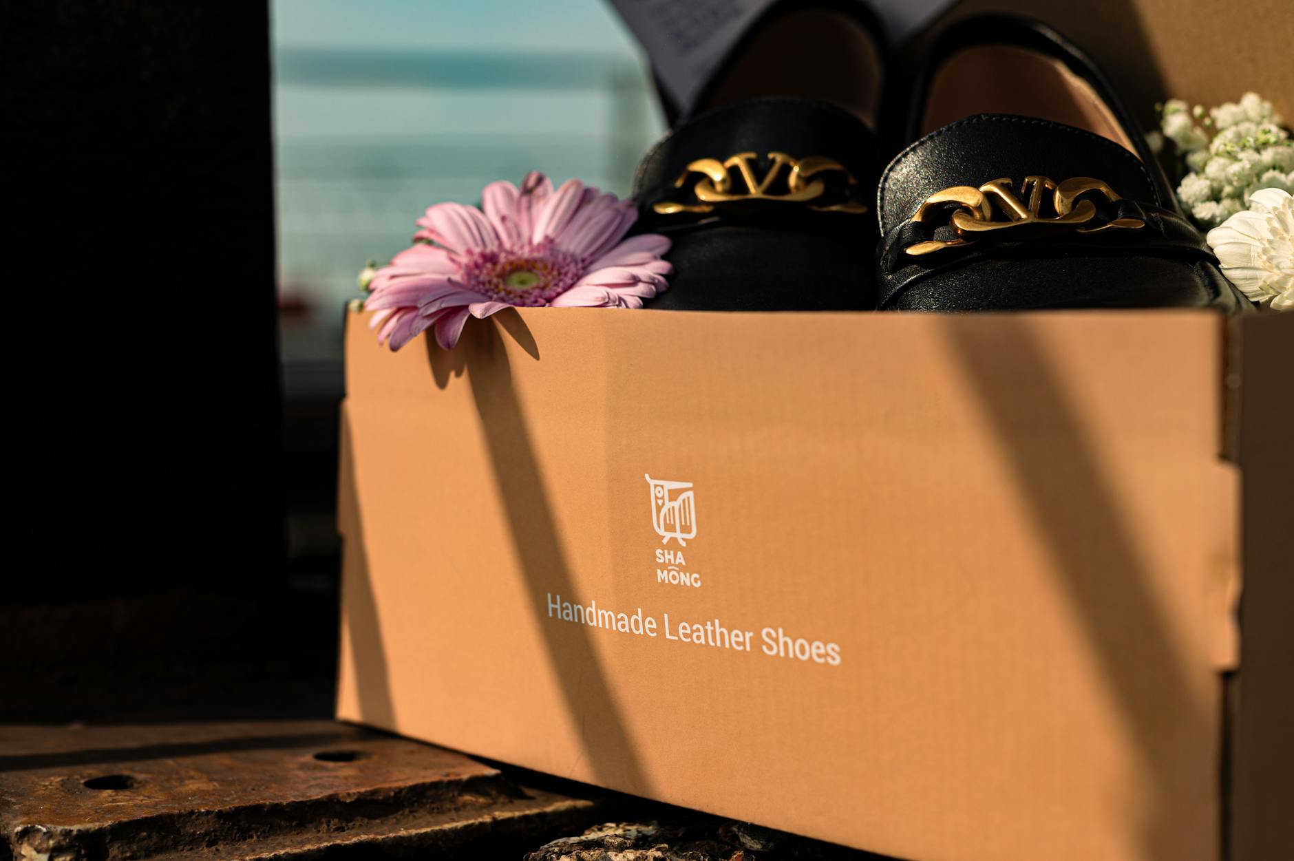 High-end designer shoes displayed in an upscale retail setting