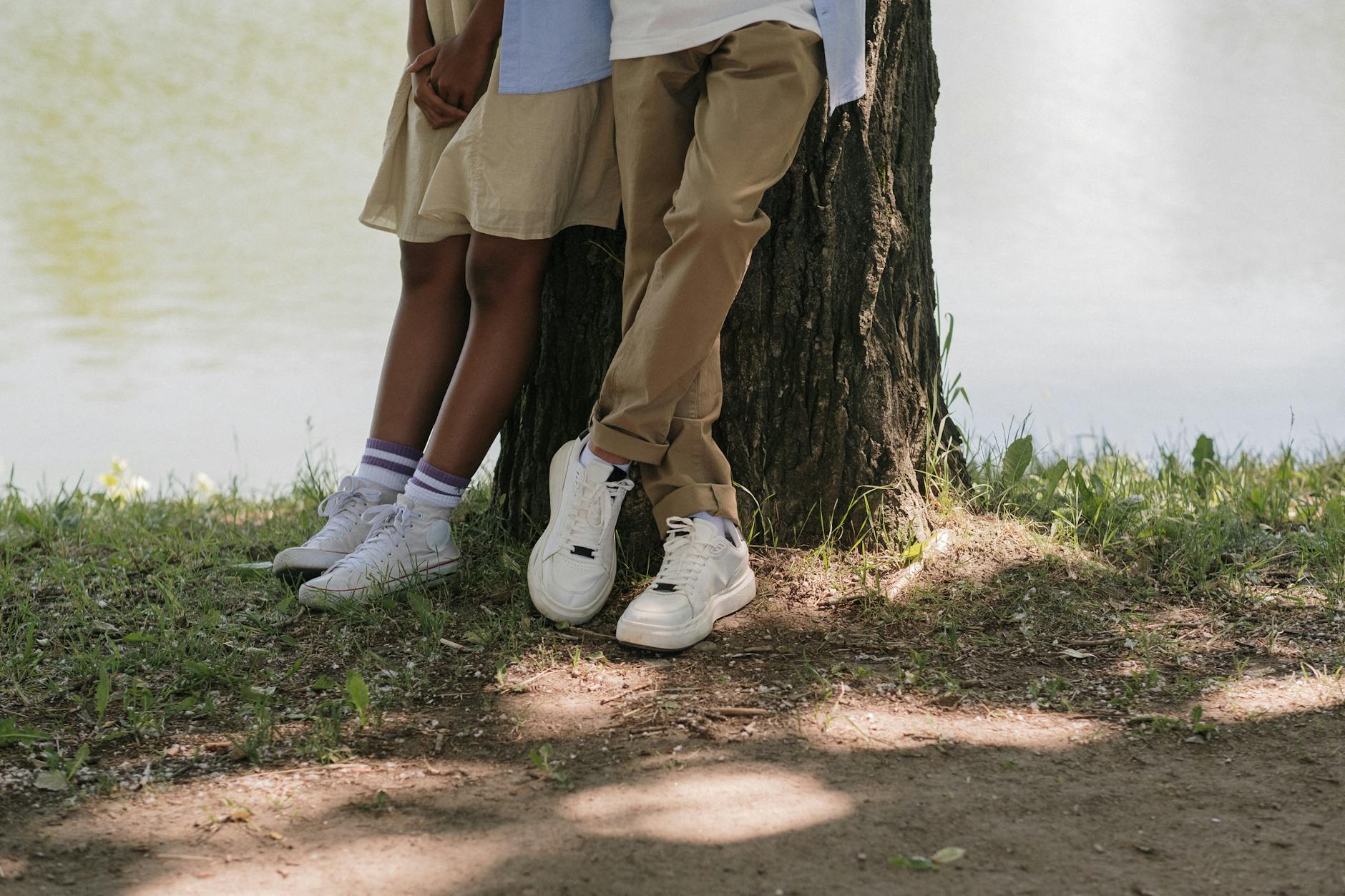 Young person wearing casual sneakers