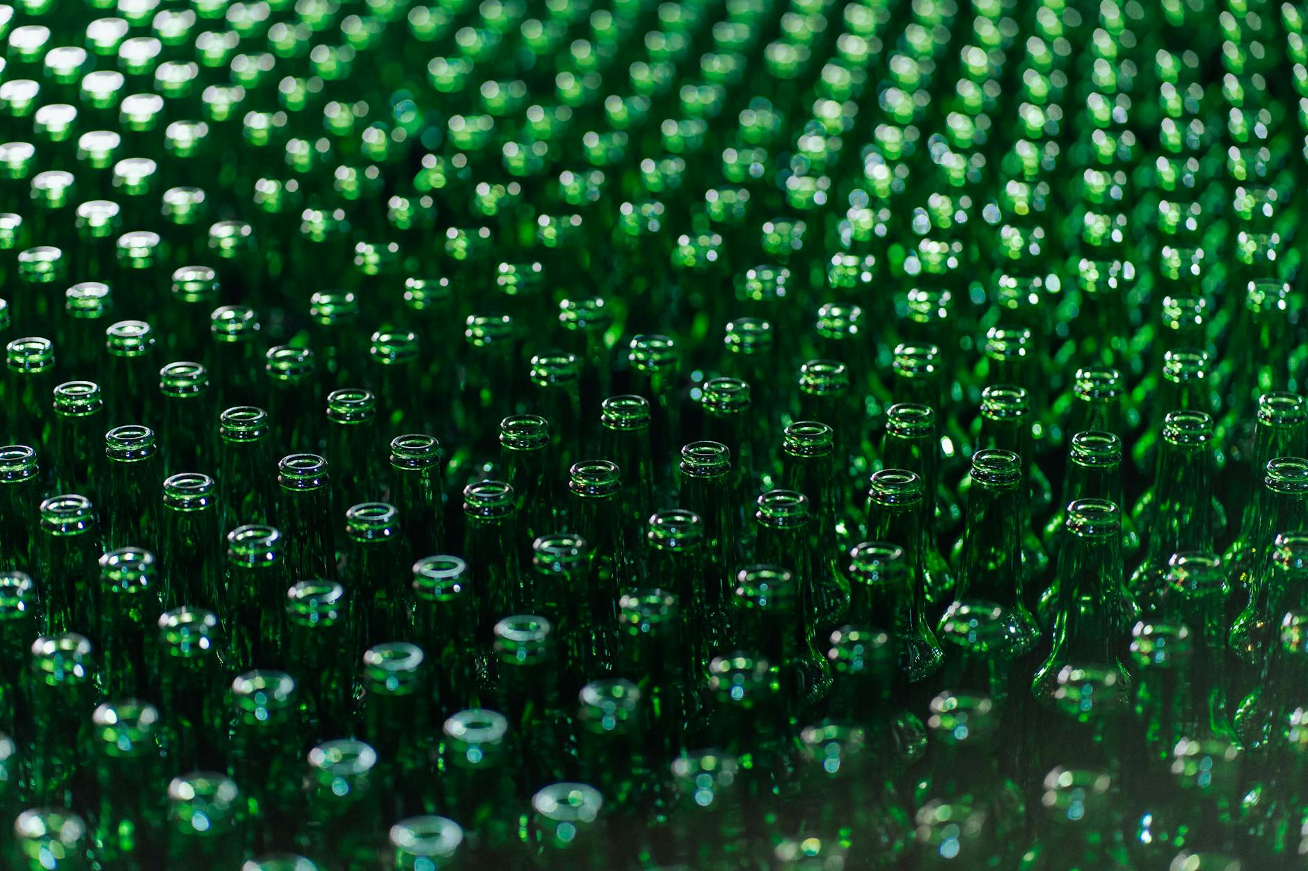 Industrial recycling facility with machinery processing synthetic materials