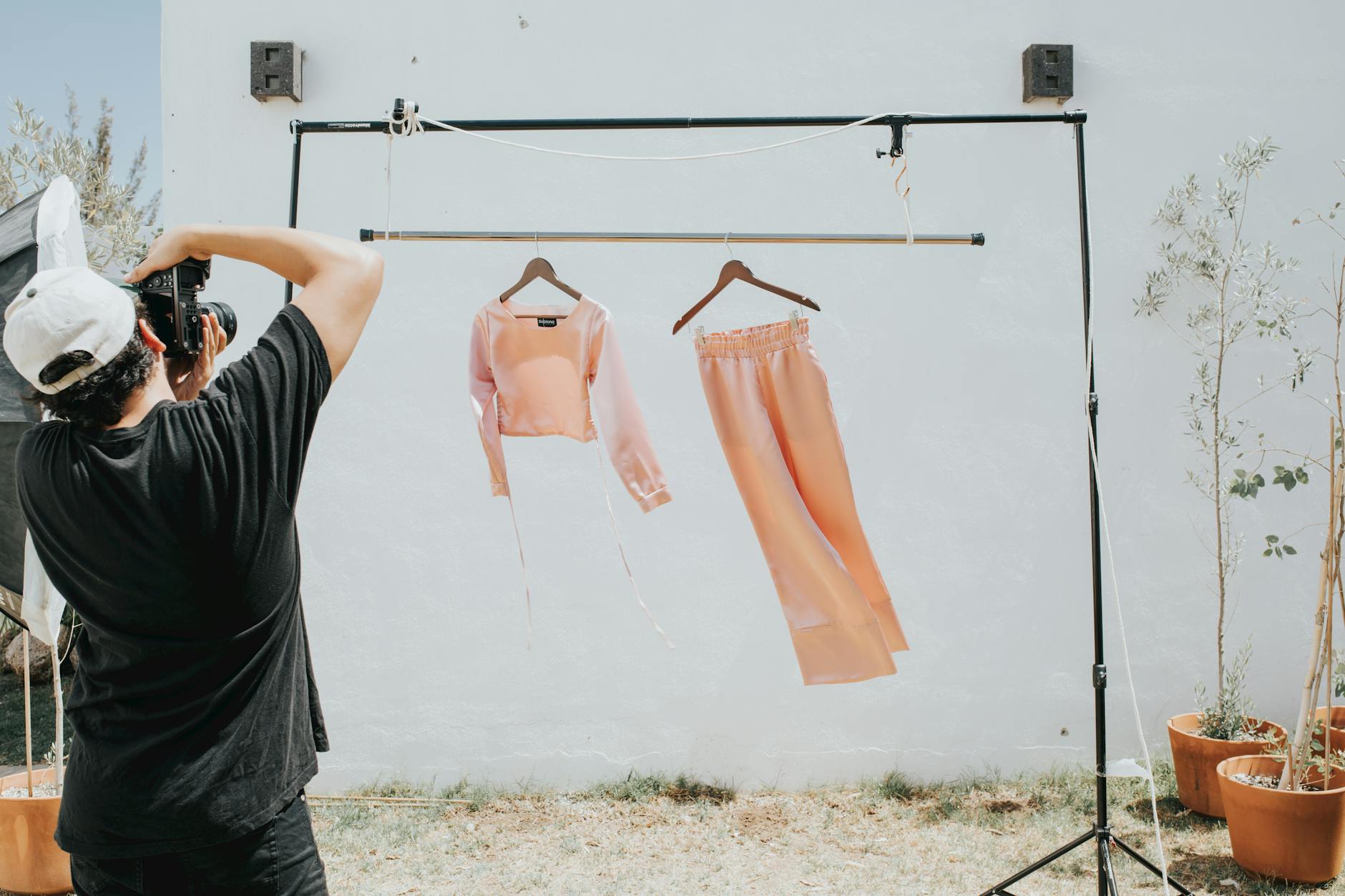 Behind the scenes of luxury fashion photo shoot
