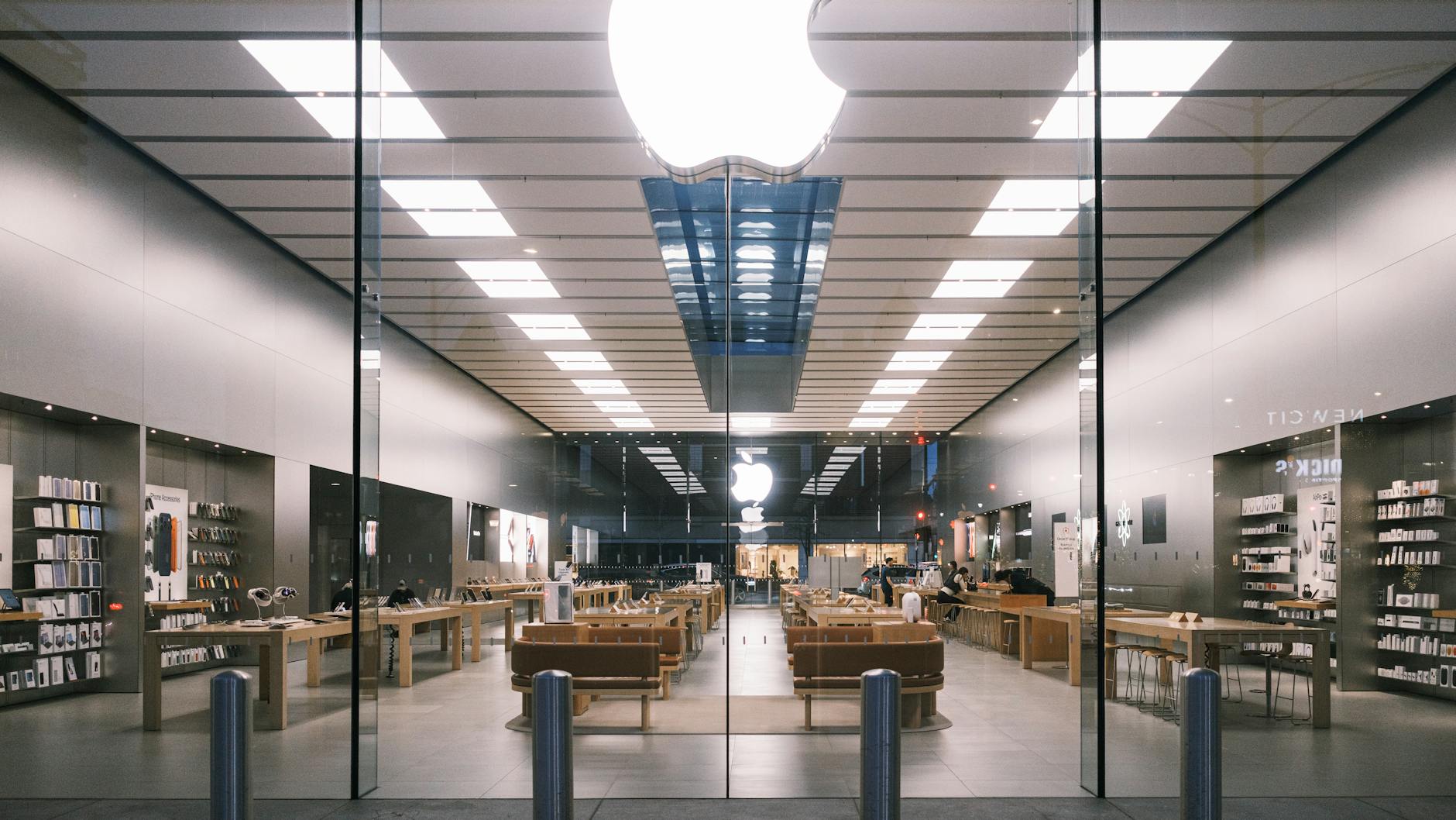 Spacious retail store interior showing organized merchandise displays