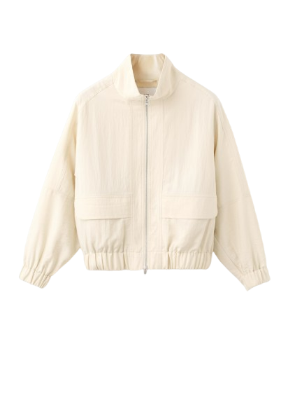 Close-up of structured blazer showing tailored details and professional silhouette