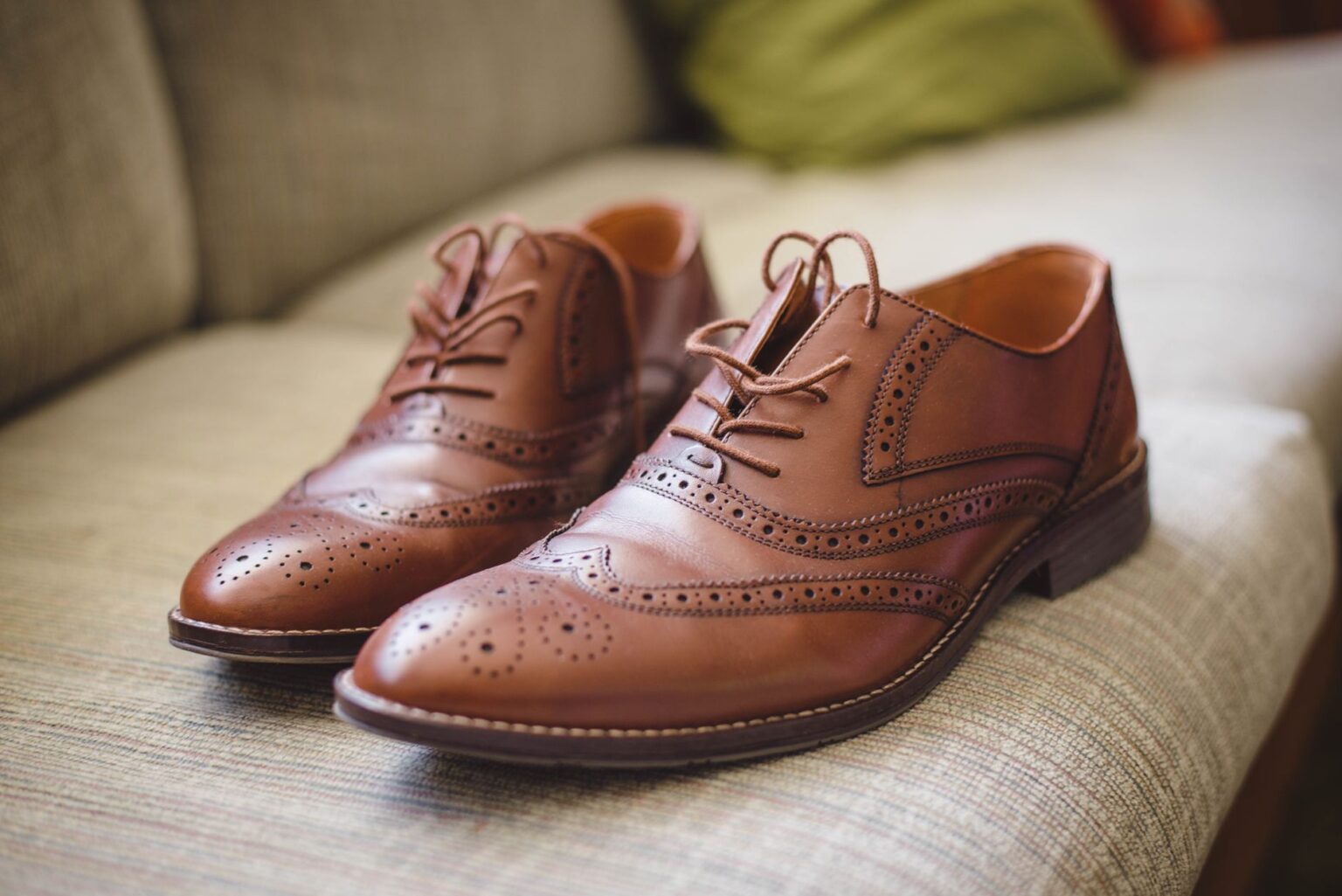Close-up of an ornate luxury shoe with intricate surface detailing
