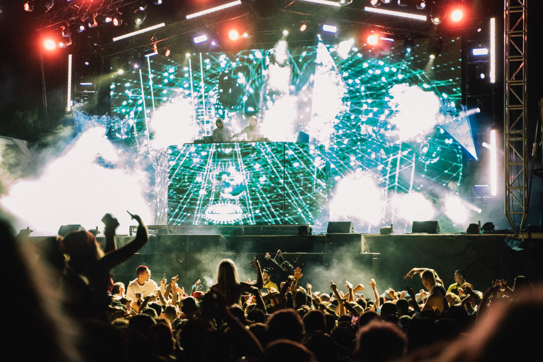 Outdoor music festival crowd at a women-led event in California