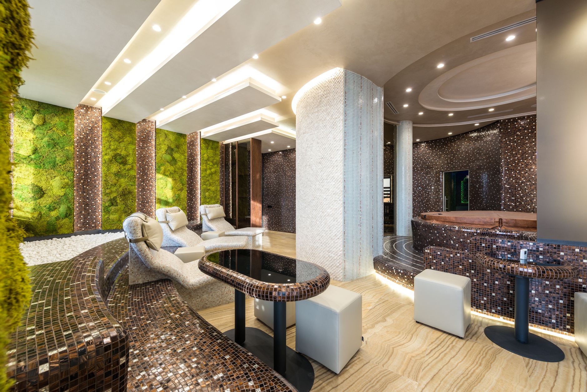 A serene luxury spa setting with white towels and candles, the kind of wellness retreat featured in Spa Weekend