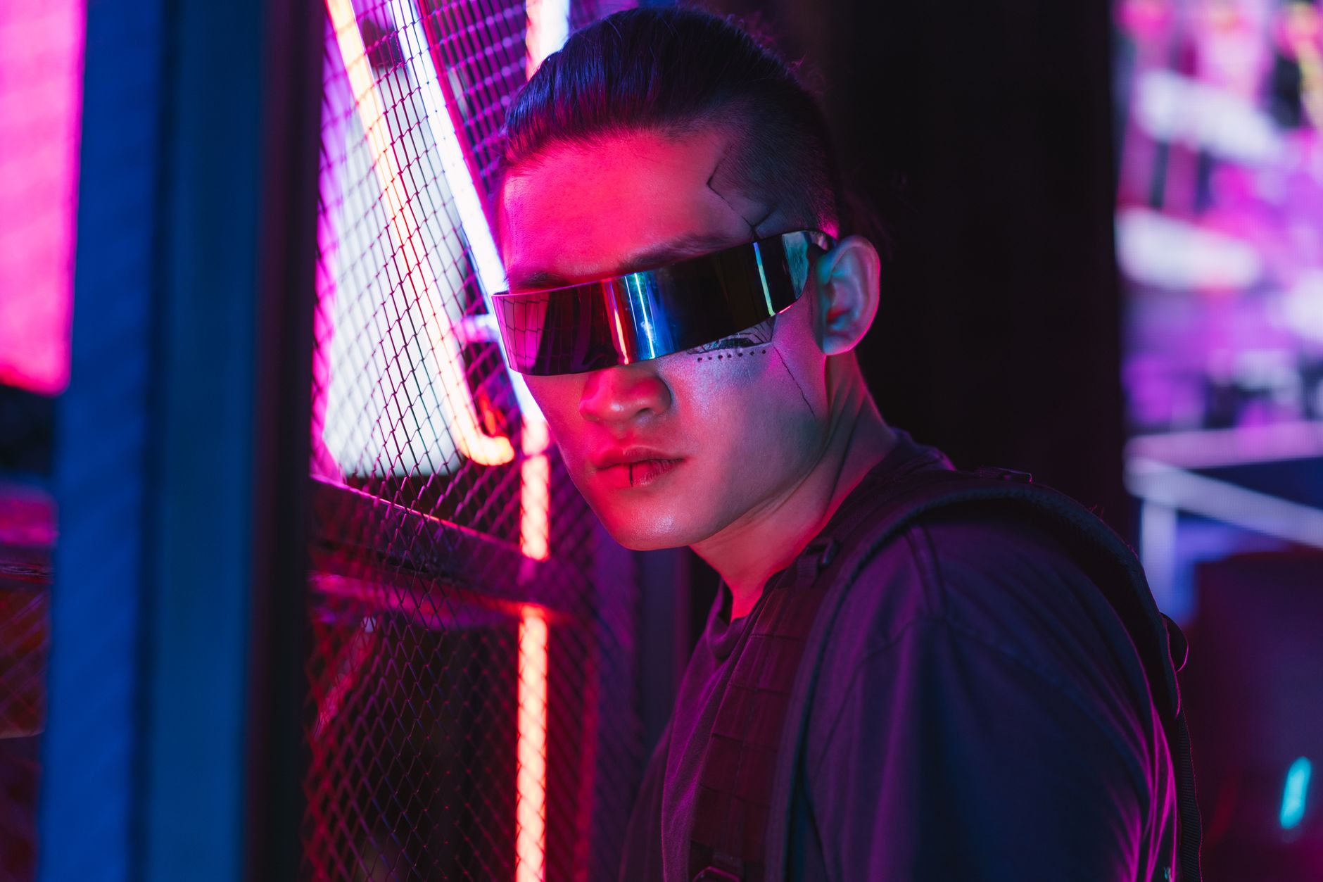 Digital rendering concept representing AI-generated fashion content and fabricated product placement in lifestyle videos