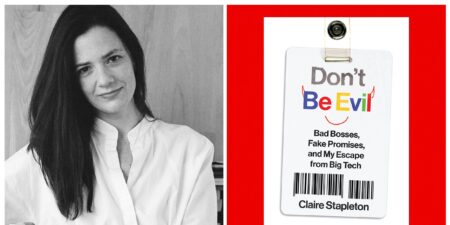 Claire Stapleton Led a Worker Activism Movement at Google Woman working at a desk in a corporate office environment