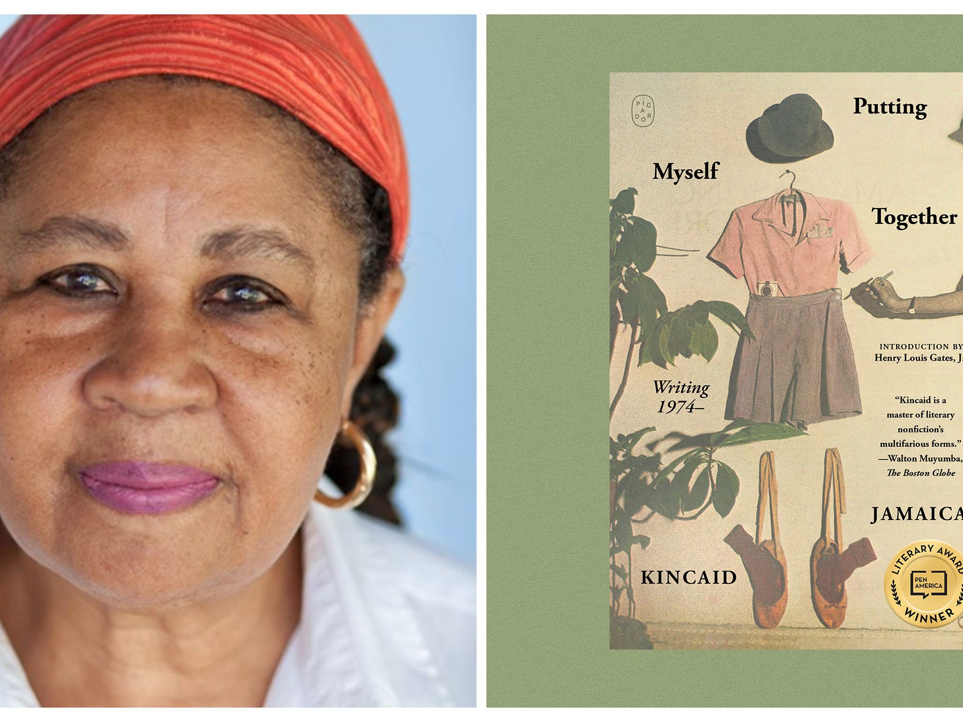Dense tropical garden foliage with layered green leaves, referencing Jamaica Kincaid's long passion for gardening