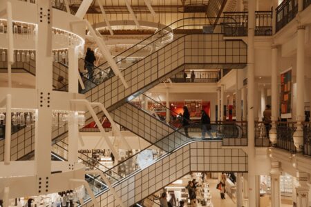 Harvey Nichols Collapse Leaves Chloé, Canada Goose, Ralph Lauren Unpaid Interior of a high-end luxury department store with designer displays