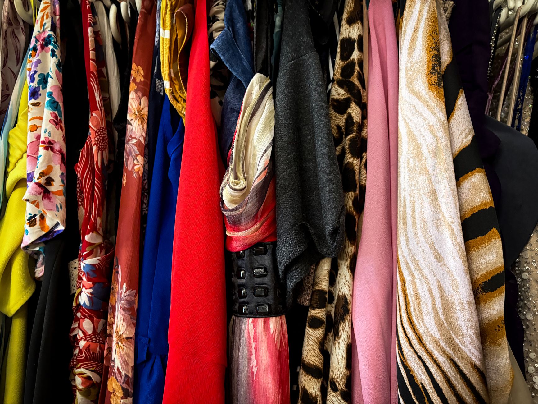 Close-up of eco-friendly textile materials arranged on a work table