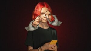 How Meta’s Filter Ban for Minors Could Look in Practice A teenager taking a selfie on a smartphone with a social media app open
