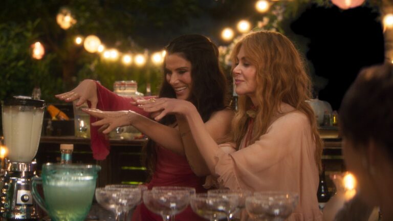 Practical Magic 2 Brings Back Sandra Bullock and Nicole Kidman’s Iconic Beauty Looks Professional makeup artist preparing an actress on a film set