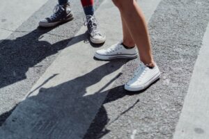 Nike, Converse, Lacoste, and Vaquera Bring Back the Sneaker Heel Close-up of a stylish sneaker heel shoe on a clean white background