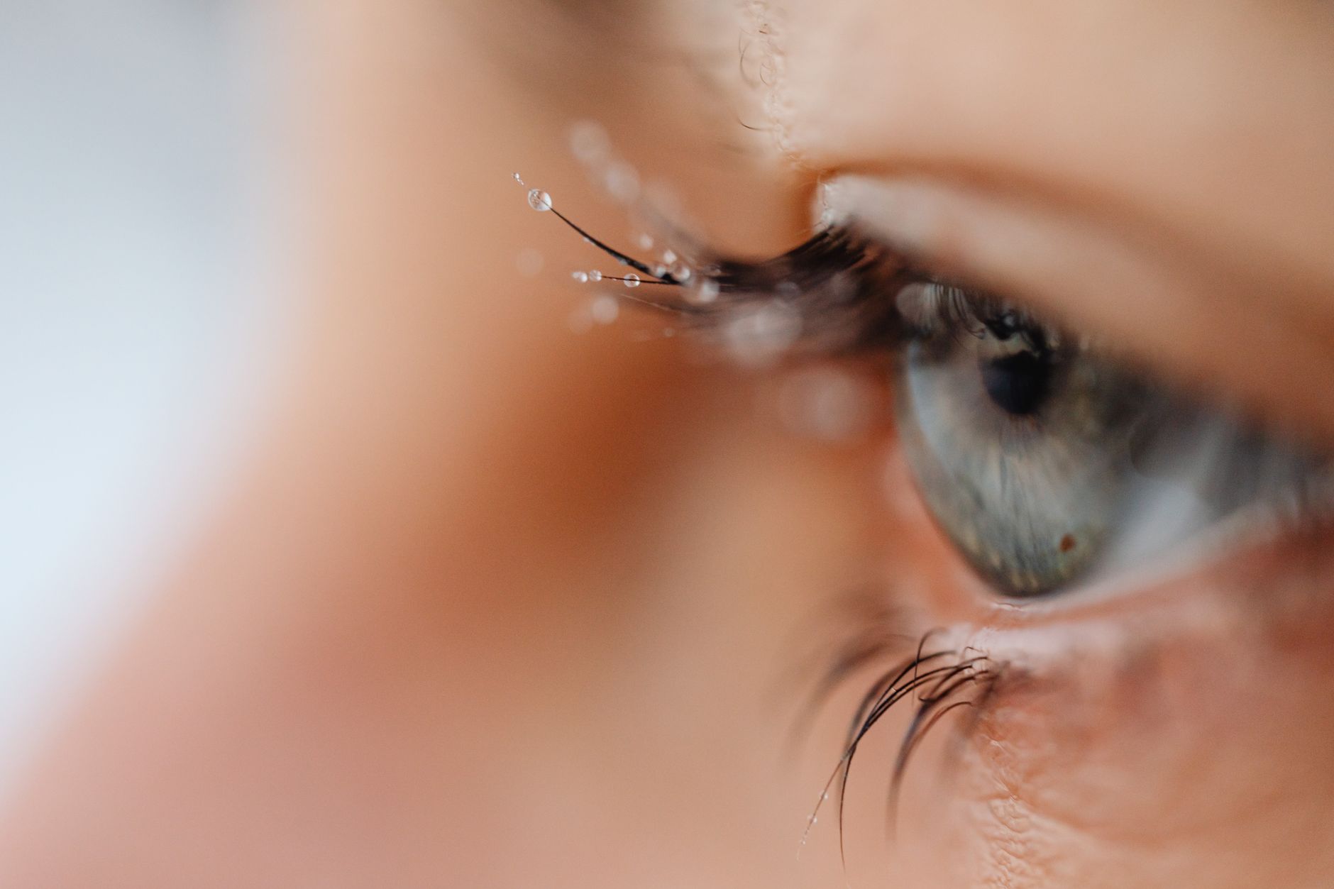Defined, separated lashes after mascara application showing length and volume