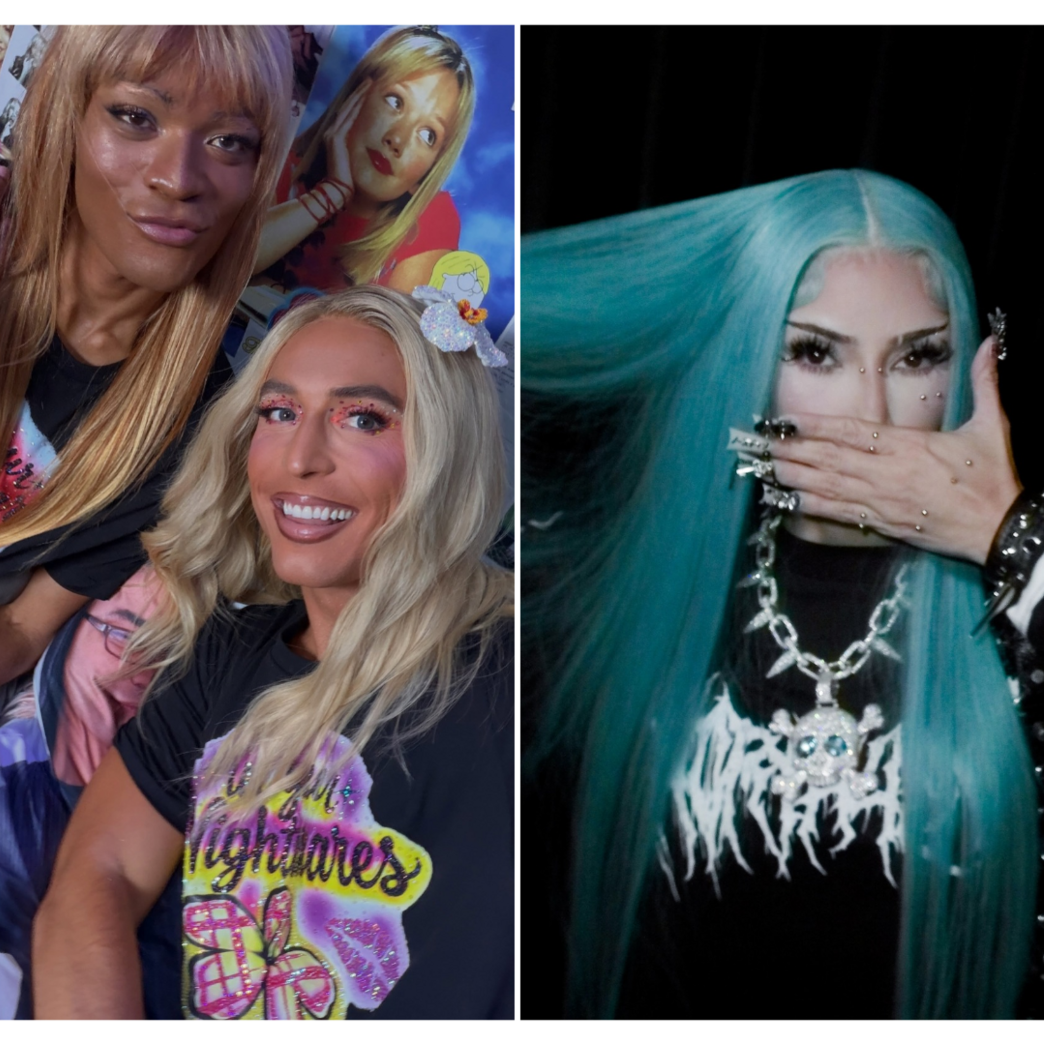 Crowd at a celebrity Halloween event photographing costumes on a festive night